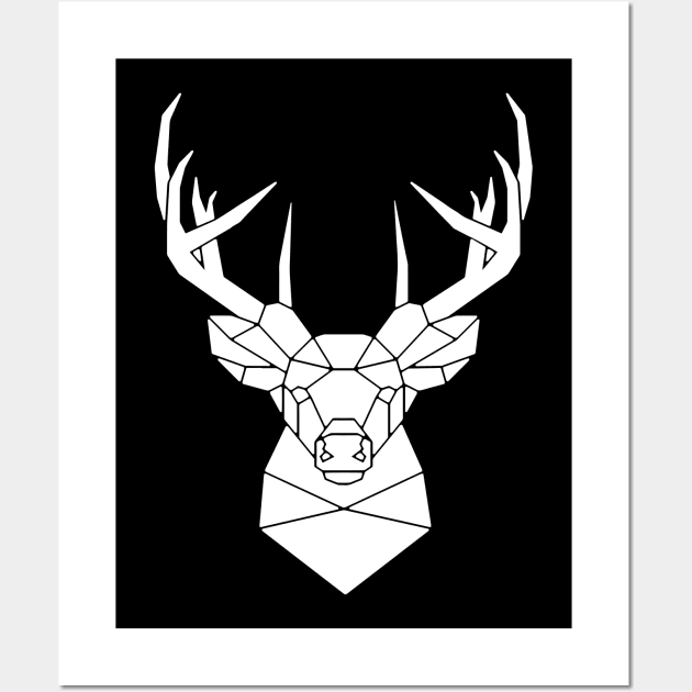 Geometric Deer Wall Art by MaiKStore